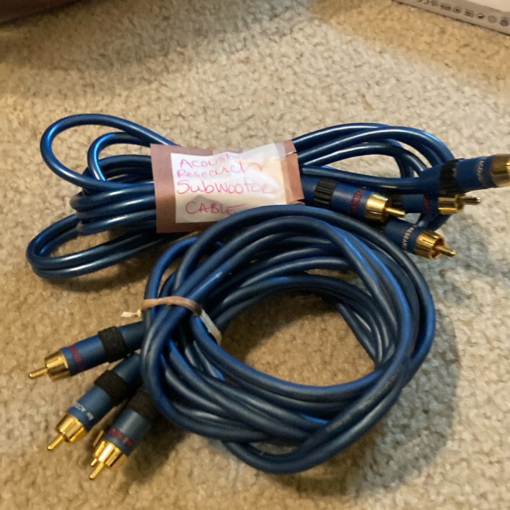 Acoustic Research subwoofer cables set of 2